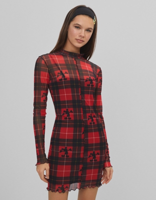 Bershka Vestido Manga Larga Mickey Mouse Mujer L Negro