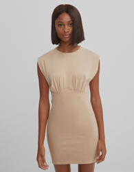 Bershka Vestido Corset Ajustado Mujer L Camel en oferta