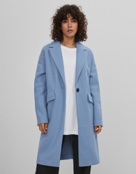 Bershka Abrigo Hombro Caído Mujer L Azul características
