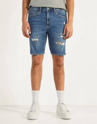 Bershka Bermuda Denim Skinny Fit Hombre 44 Azul en oferta