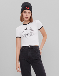 Bershka Camiseta Conan Gray X Bershka Mujer L Blanco Roto características