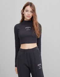 Bershka Camiseta Bordado Mujer M Marino características