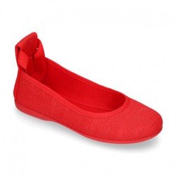 Bailarina Tipo Ballet Con Cintas En Lino. 25 Rojo precio