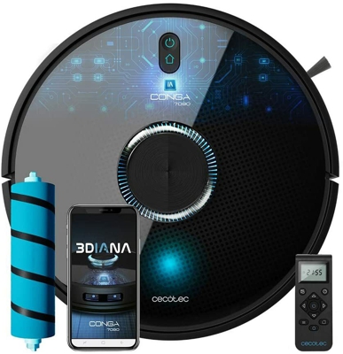 Cecotec Conga 7090 IA Robot Aspirador con Inteligencia Artificial y Láser