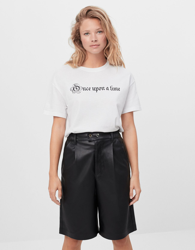 Bershka Camiseta Print Mujer S Blanco características