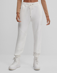 Bershka Pantalón Jogger Felpa Mujer M Blanco características