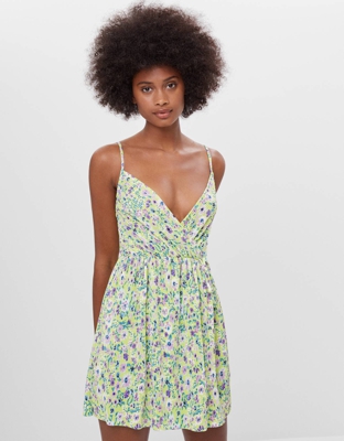Bershka Vestido Tirantes Flores Mujer S Lima