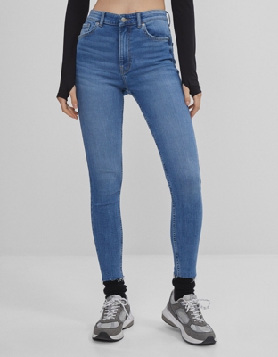 Bershka Jeans Skinny High Waist Mujer 40 Azul