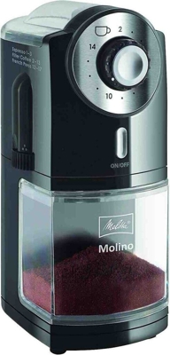 Molino Negro, Acero inoxidable 100 W, Molinillo de café