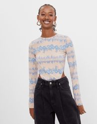 Bershka Body Manga Larga Mujer M Camel características