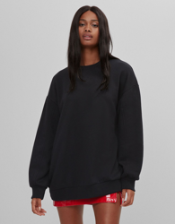 Bershka Sudadera Oversize Mujer S Negro precio