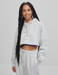 Bershka Sudadera Cropped B3 Project Mujer S Piedra características