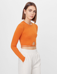 Bershka Camiseta Tiras Mujer M Naranja precio