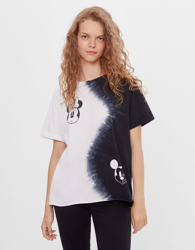 Bershka Camiseta Mickey & Minnie Mujer M Blanco características