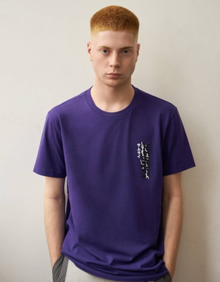 Bershka Camiseta Print Samurai Hombre Xs Morado