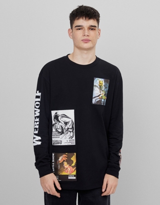 Bershka Camiseta Hammer Halloween Hombre S Negro