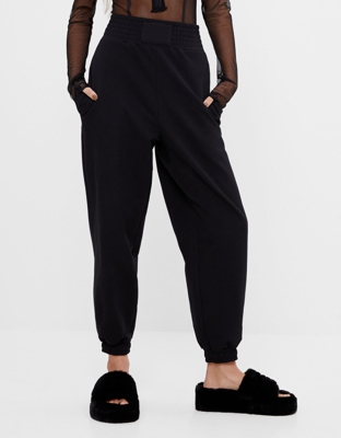 Bershka Pantalón Jogger Boxing Mujer L Negro