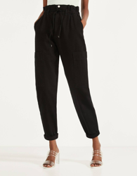 Bershka Pantalón Bombacho Mujer 38 Negro características