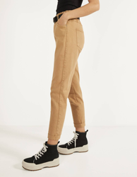 Bershka Pantalón Con Cintura Elástica Mujer 32 Camel precio