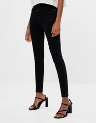 Bershka Pantalón Super Stretch Mujer 32 Negro en oferta