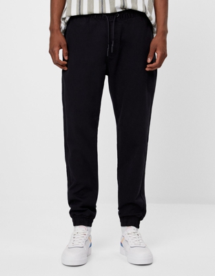 Bershka Pantalón Jogger Slim Fit Hombre Xs Negro