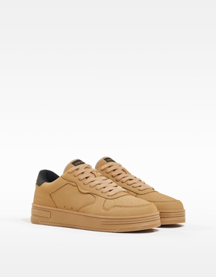 Bershka Zapatillas Combinadas Hombre Hombre 40 Camel
