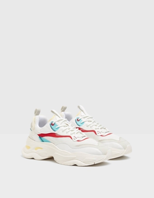 Bershka Deportivas Rejilla Multipiezas Hombre Hombre 41 Blanco