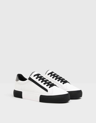 Bershka Zapatilla Combinada Cremallera Hombre. Hombre 39 Combinado