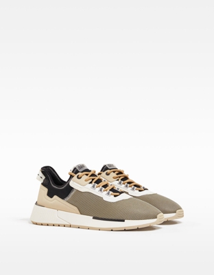 Bershka Deportivas Combinadas Rejilla Hombre Hombre 45 Kaki