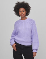 Bershka Jersey Rib Detalle Mangas Mujer Xs Morado características