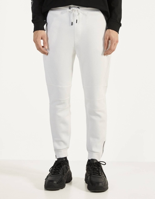 Bershka Pantalón Jogger Otomán Hombre L Blanco