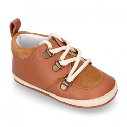 Botita Bebés Tipo Montaña En Piel Combinada. 20 Cuero en oferta