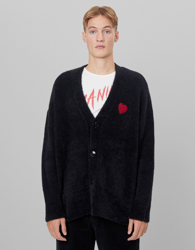 Bershka Chaqueta Efecto Pelo Conan Gray X Bershka Hombre S-M Negro en oferta