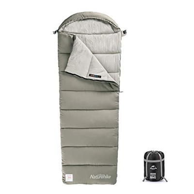 Naturehike Saco de Dormir de Algodón con Capucha Saco de Dormir para Mochileros Senderismo Camping en Interiores y Exteriores (Verde M300)