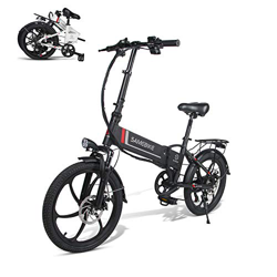 SAMEBIKE Bicicleta eléctrica 48V 10.4AH Batería de Litio con Control Remoto Bicicleta eléctrica Plegable para Adultos (Negro) características