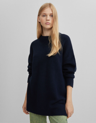 Bershka Jersey Oversize Mujer M Marino en oferta