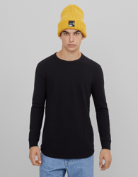 Bershka Jersey Cuello Redondo Hombre Xl Negro características