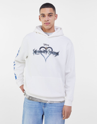 Bershka Sudadera Capucha Kingdom Hearts Hombre S Blanco en oferta