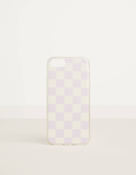Bershka Carcasa De Cuadros Iphone 6 / 6S / 7 / 8 Mujer Morado en oferta