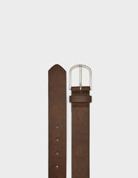 Bershka Cinturón Con Hebilla Hombre 85 Marrón precio