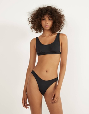 Bershka Braguita De Bikini Monocolor Mujer M Negro