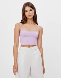Bershka Top Tirantes Mujer L Morado características