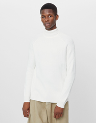 Bershka Jersey Cuello Alto Hombre M Blanco características