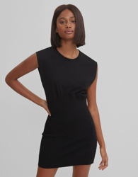 Bershka Vestido Corset Ajustado Mujer L Negro en oferta