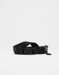 Bershka Cinturón Lona Técnico Hombre Negro en oferta