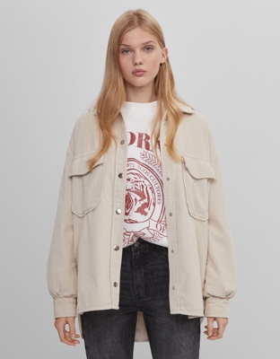Bershka Sobrecamisa Pana Mujer S Arena