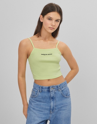 Bershka Top De Tirantes Con Estampado Mujer M Lima