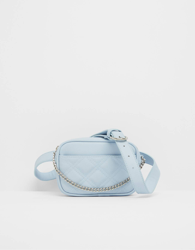Bershka Riñonera Cinturón Acolchada Mujer Azul Claro en oferta