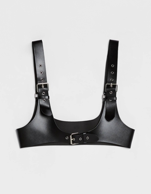 Bershka Arnés Hebillas Metálicas Mujer 75 Negro