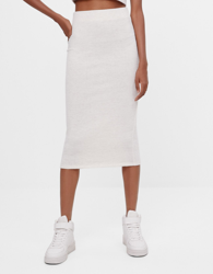 Bershka Falda Midi Tubo Mujer M Crudo precio